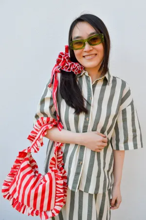 Fransa Maddie Agave Stripe Shirt