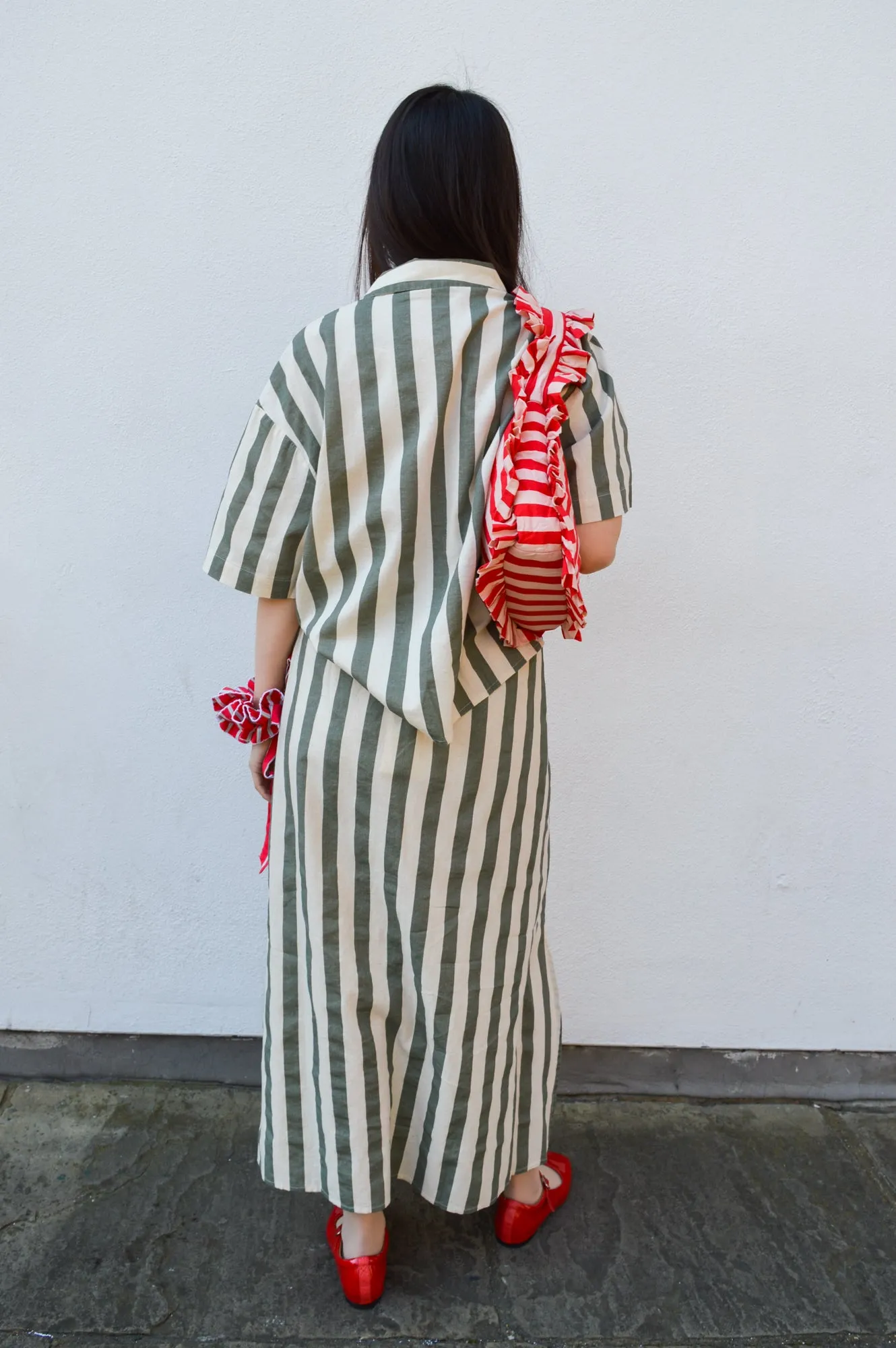 Fransa Maddie Agave Stripe Shirt