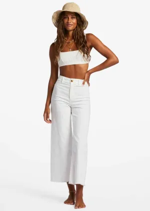 Free Fall High-Waist Pants - Salt Crystal