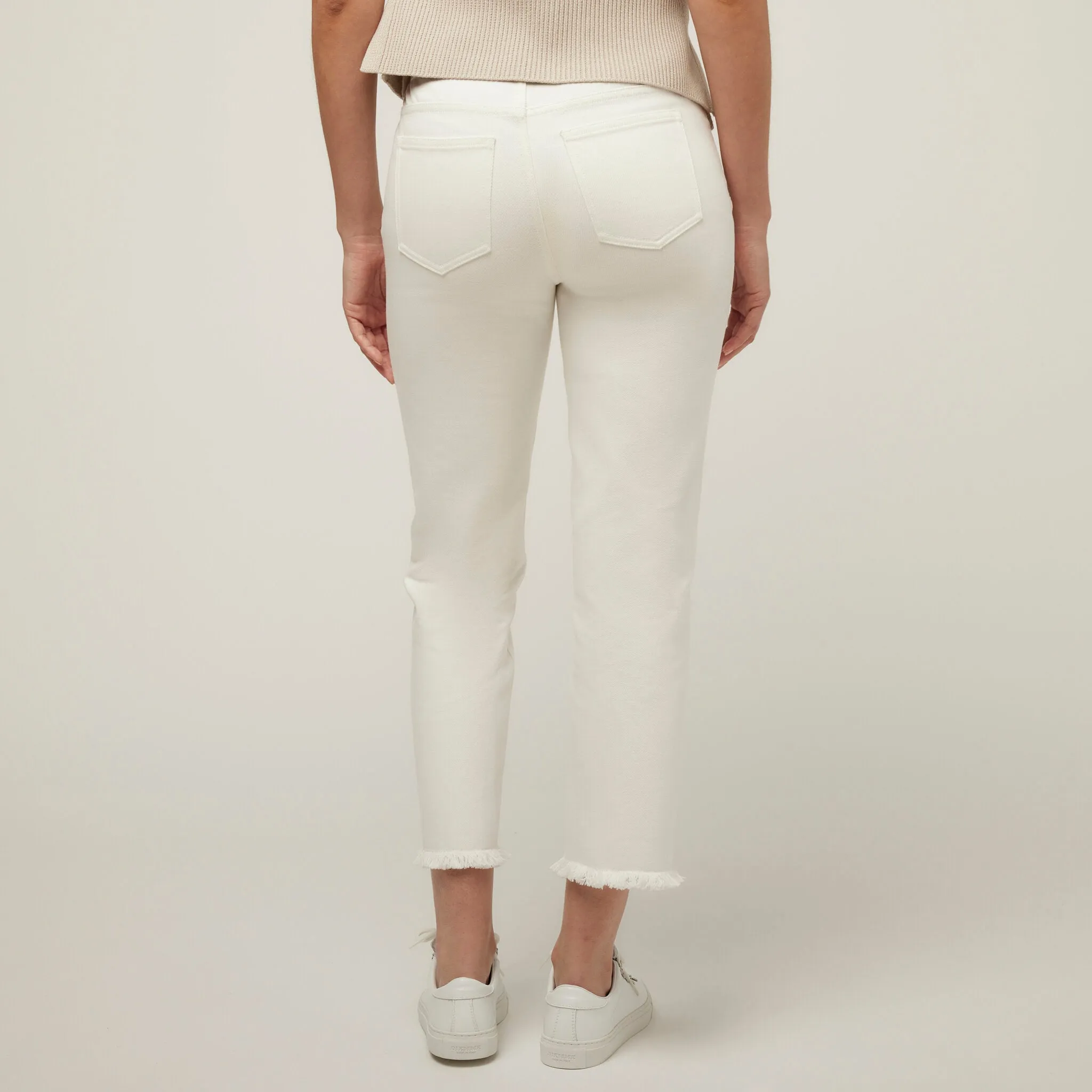 Fringe Hem Straight Leg Pant