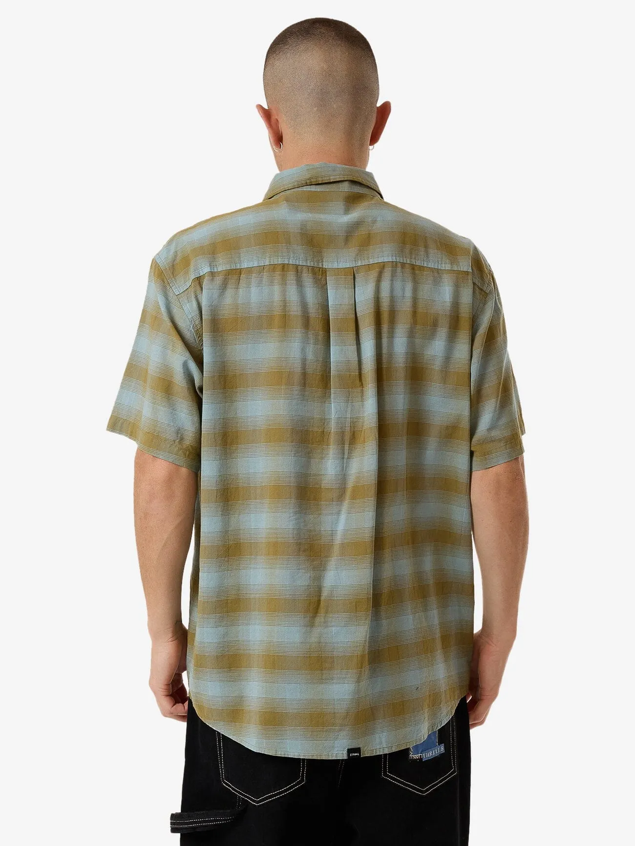 Gazed Short Sleeve Shirt - Stone Blue