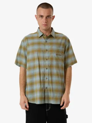 Gazed Short Sleeve Shirt - Stone Blue