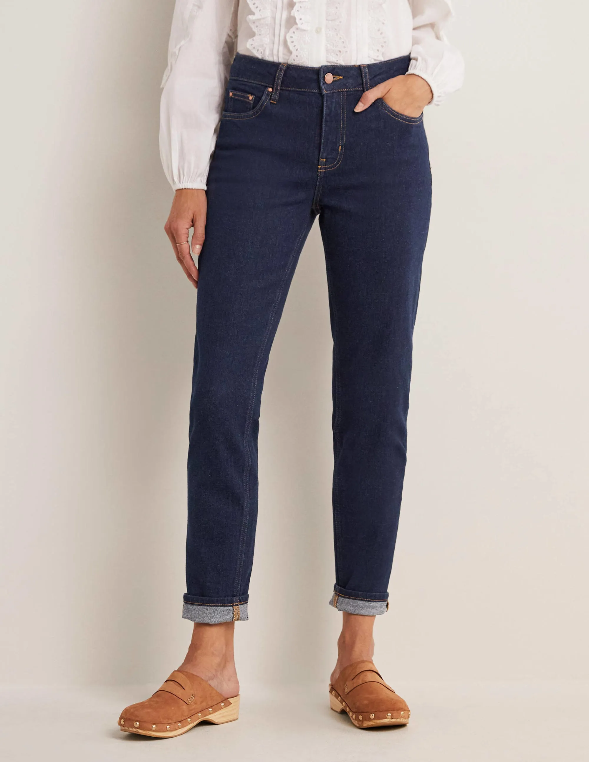 Girlfriend Jeans-Indigo