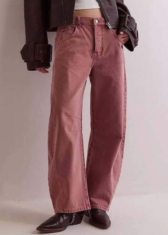 Good Luck Mid Rise Barrel Jeans - Sunsetter