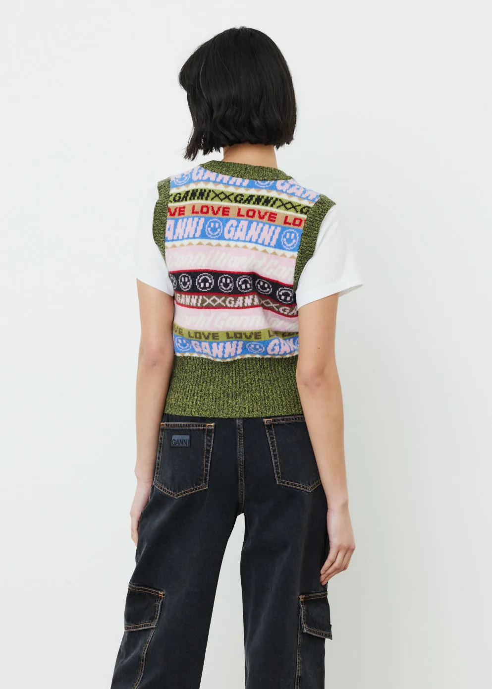 Graphic V-Neck Vest