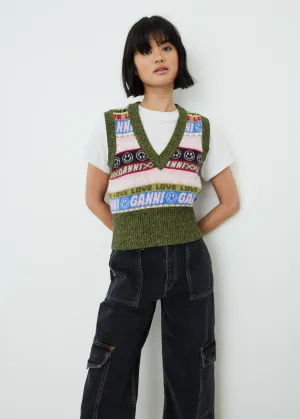 Graphic V-Neck Vest