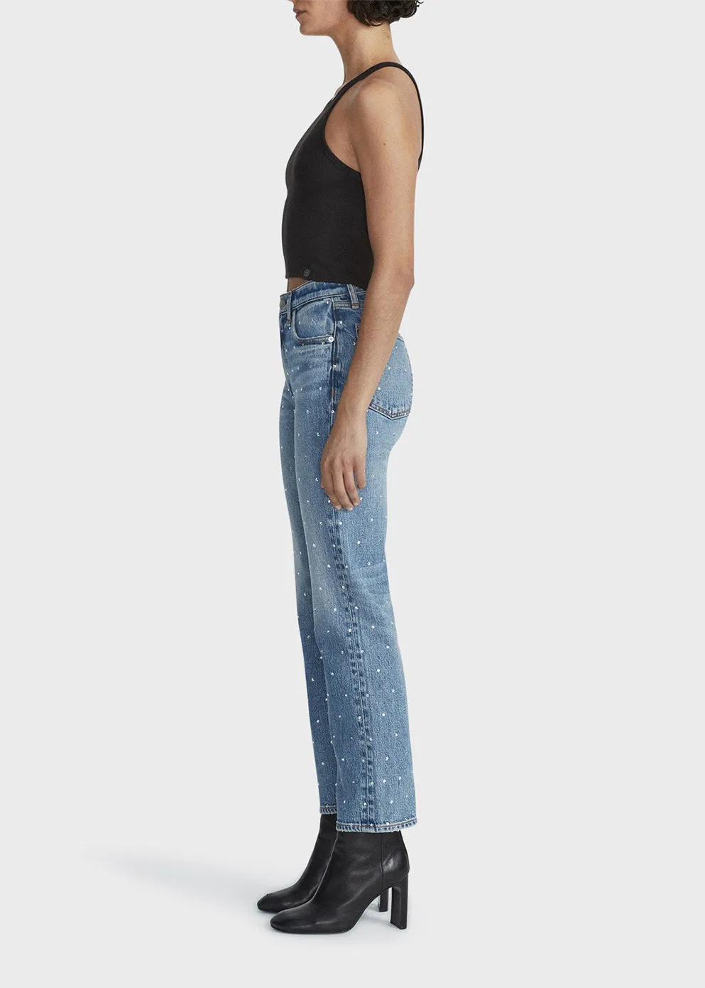 Harlow Mid-Rise Straight Jeans