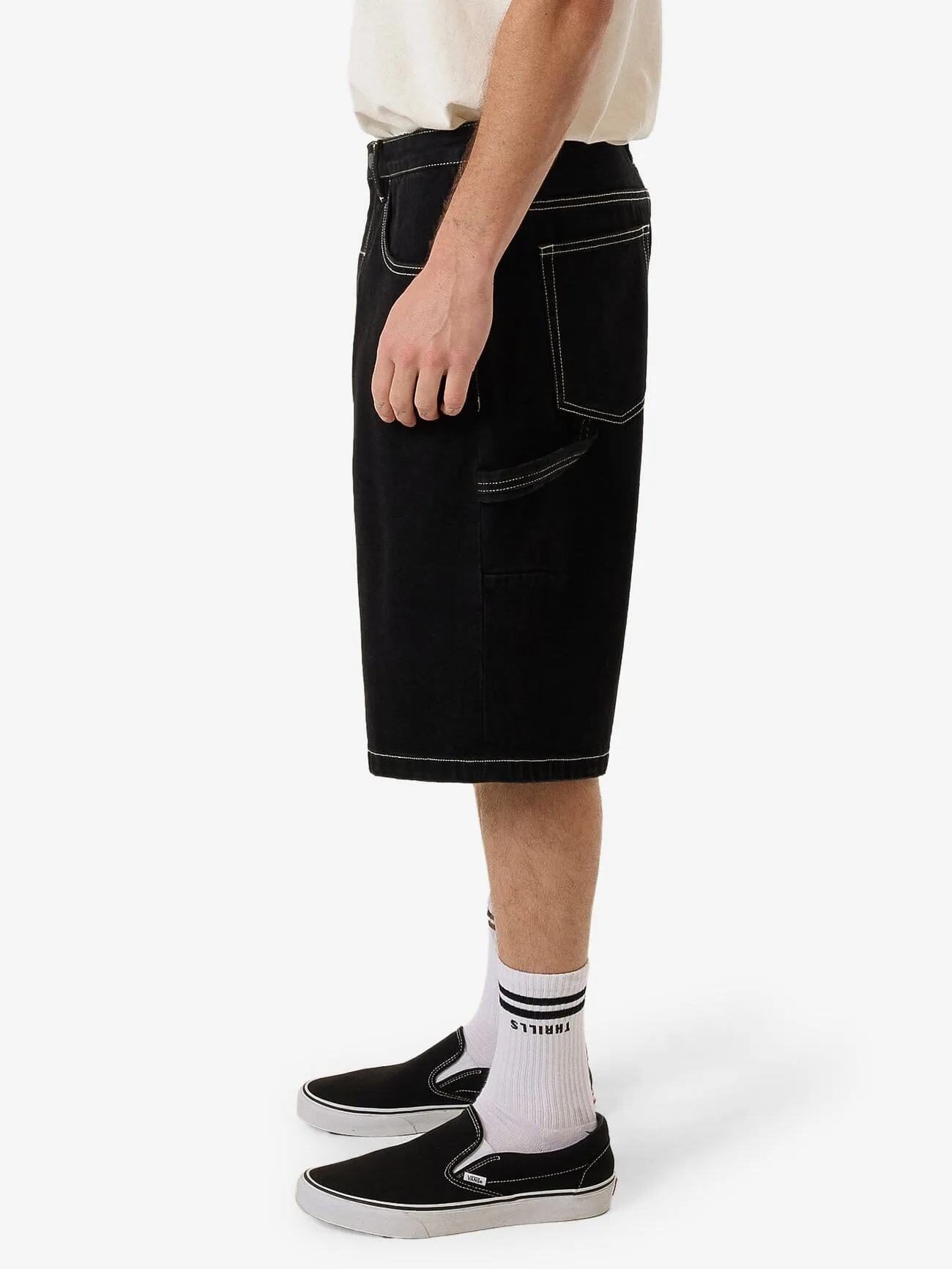 High Power Big Slacker Denim Short - Black Rinse