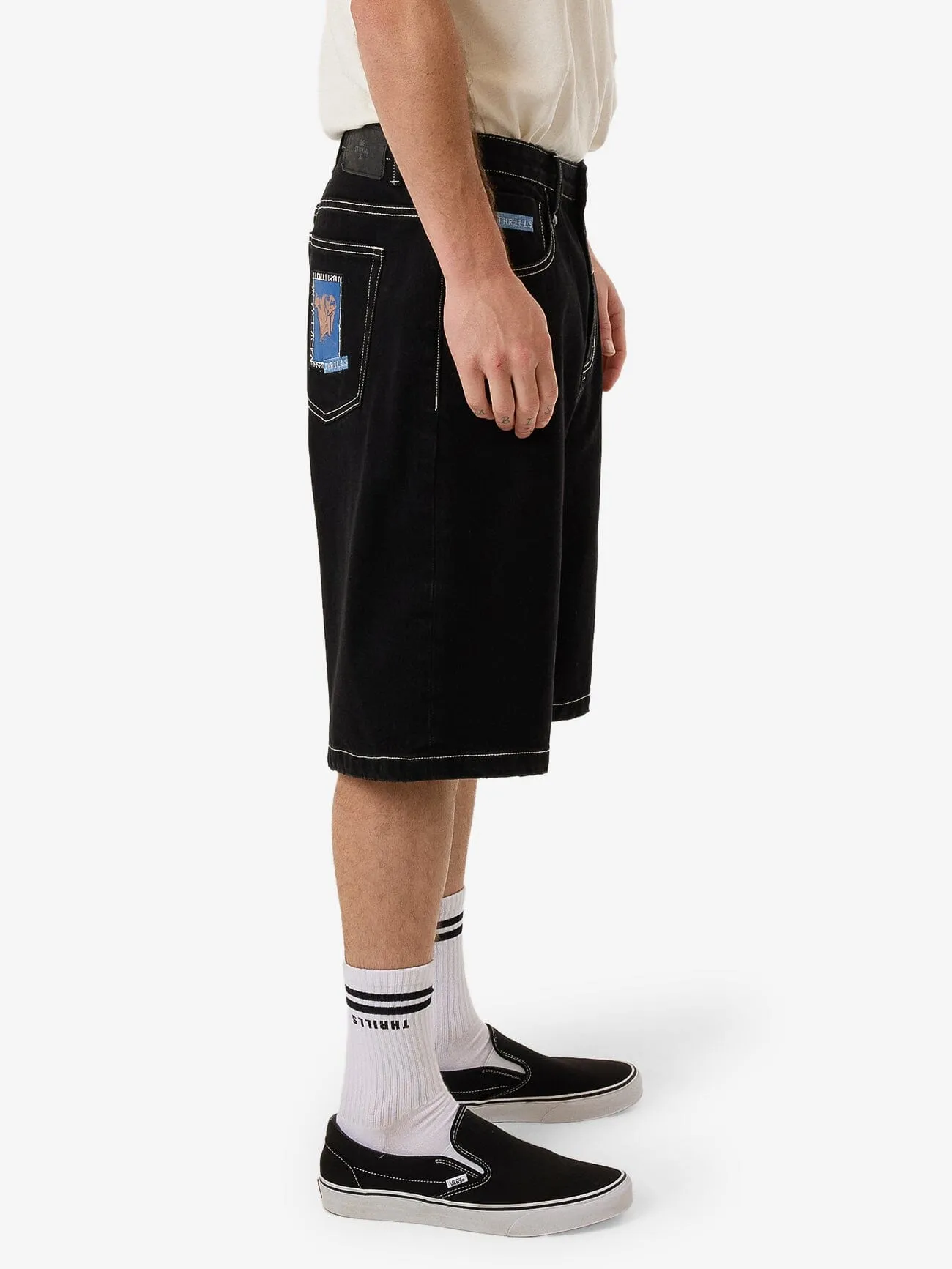 High Power Big Slacker Denim Short - Black Rinse