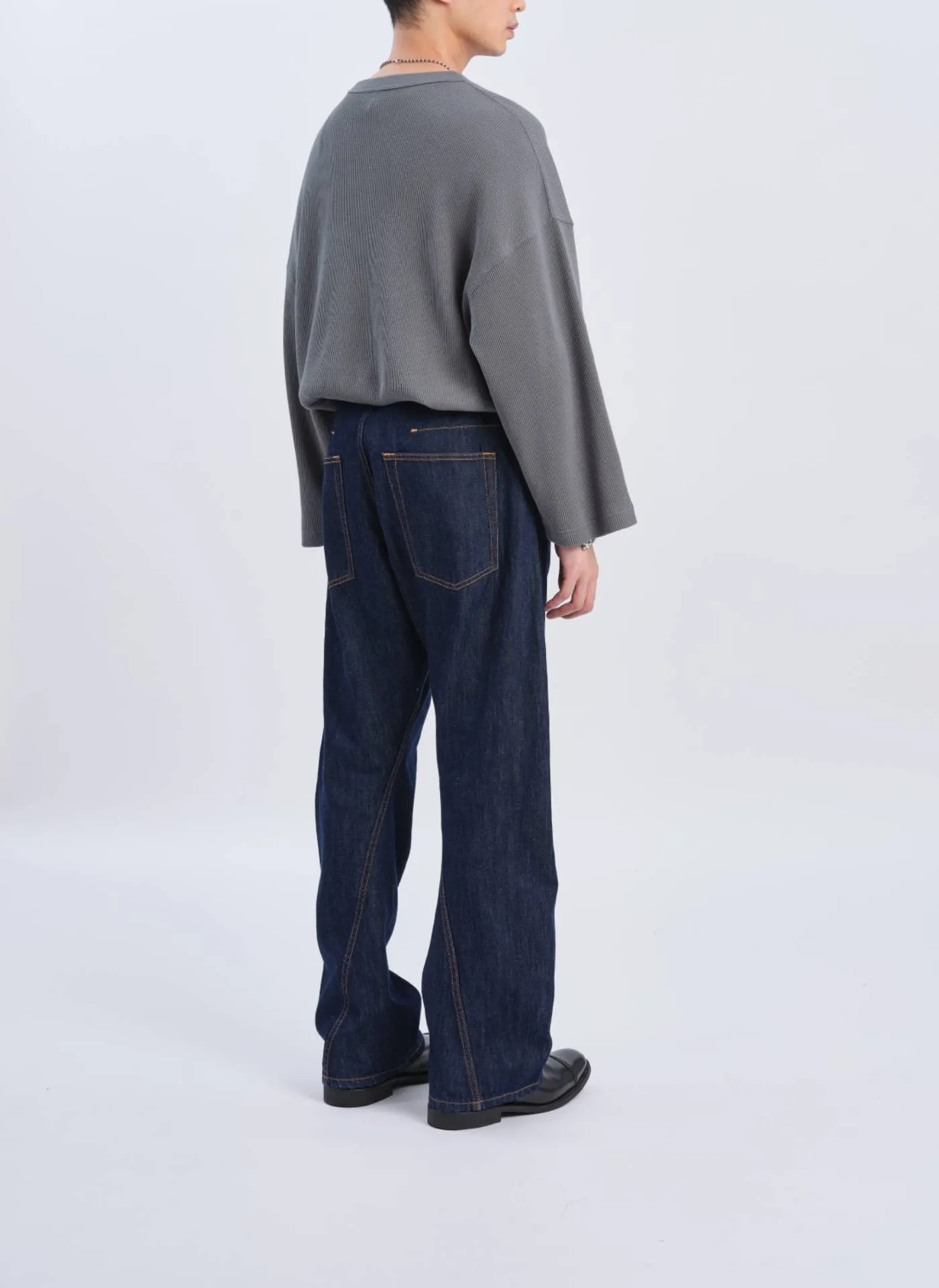 Indigo Cotton Linen Denim Jeans