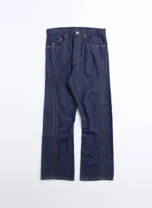 Indigo Cotton Linen Denim Jeans