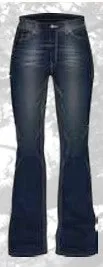 Justin Brands Ladies A2 Kellie High Rise Boot Cut Jeans in Dark Vintage Wash