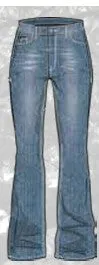 Justin Brands Ladies A2 Kellie High Rise Boot Cut Jeans in Light Blue