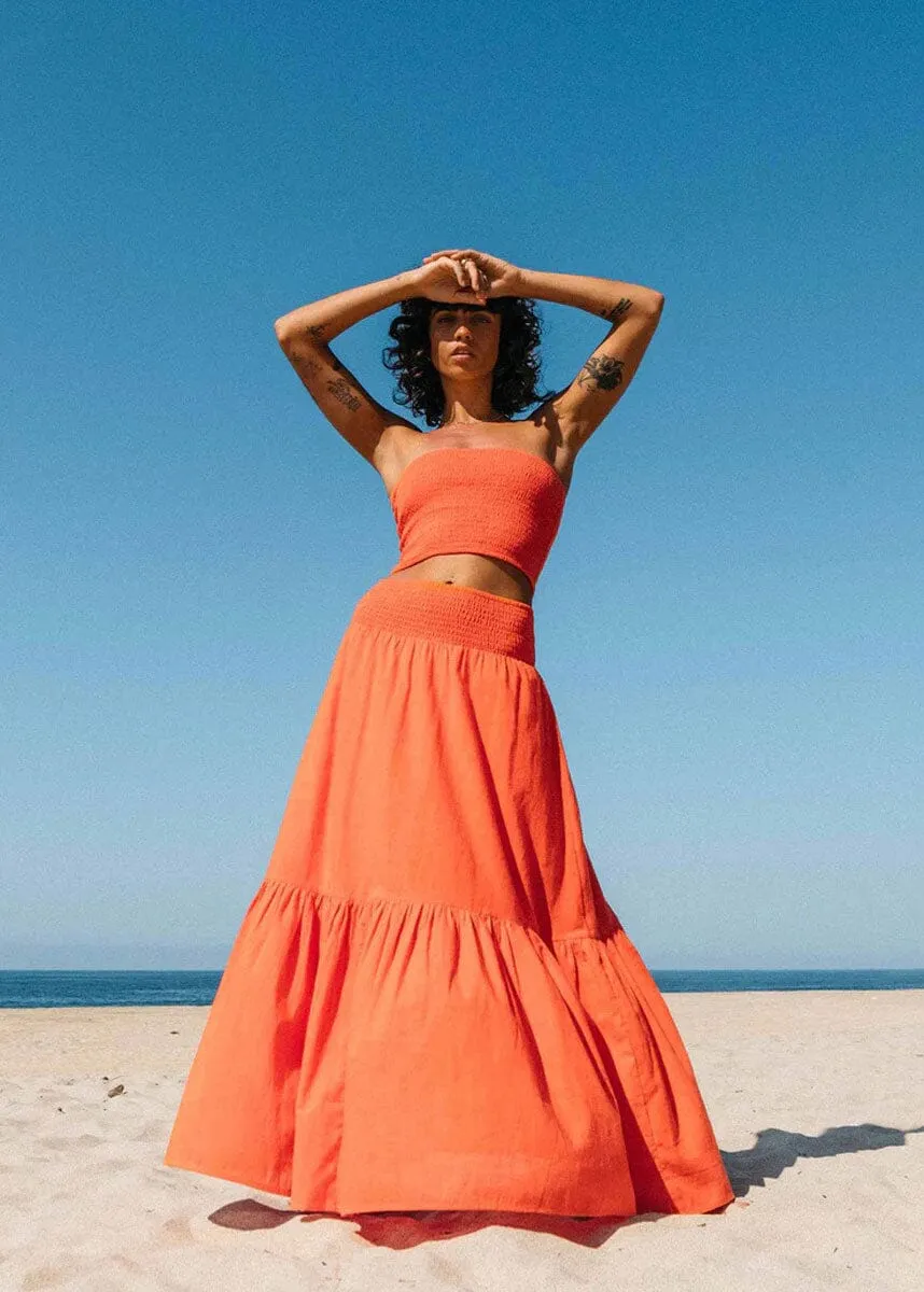 Keep It Simple Woven Tube - Coral Craze