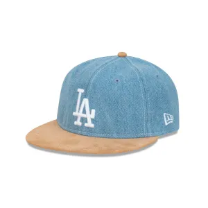 Los Angeles Dodgers Denim and Suede 9FIFTY Retro Crown Snapback
