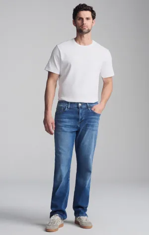 MATT RELAXED STRAIGHT LEG IN DARK BRUSHED FEATHER BLUE