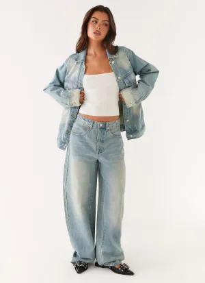 Maxwell Baggy Jeans - Washed Blue