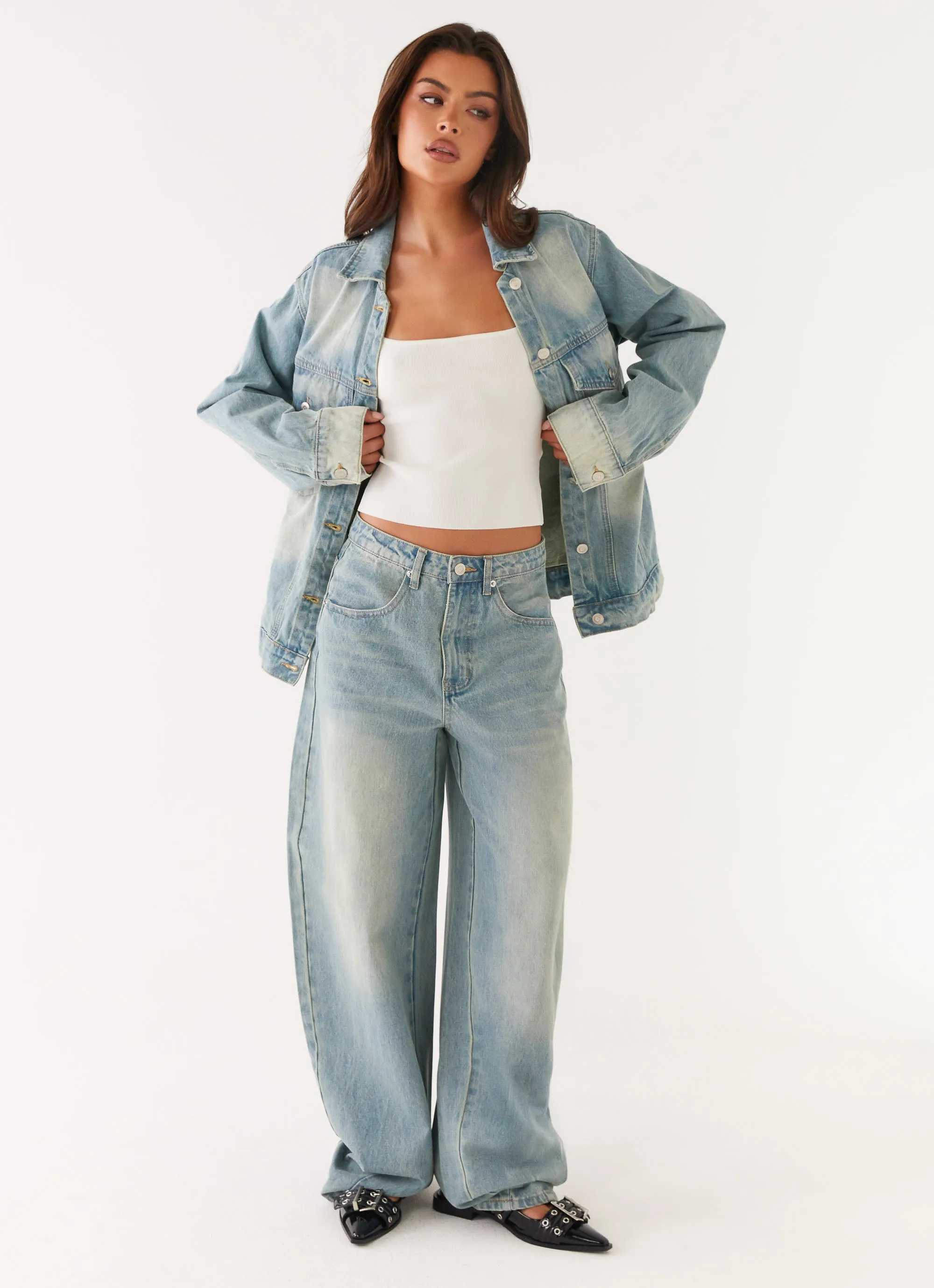 Maxwell Baggy Jeans - Washed Blue