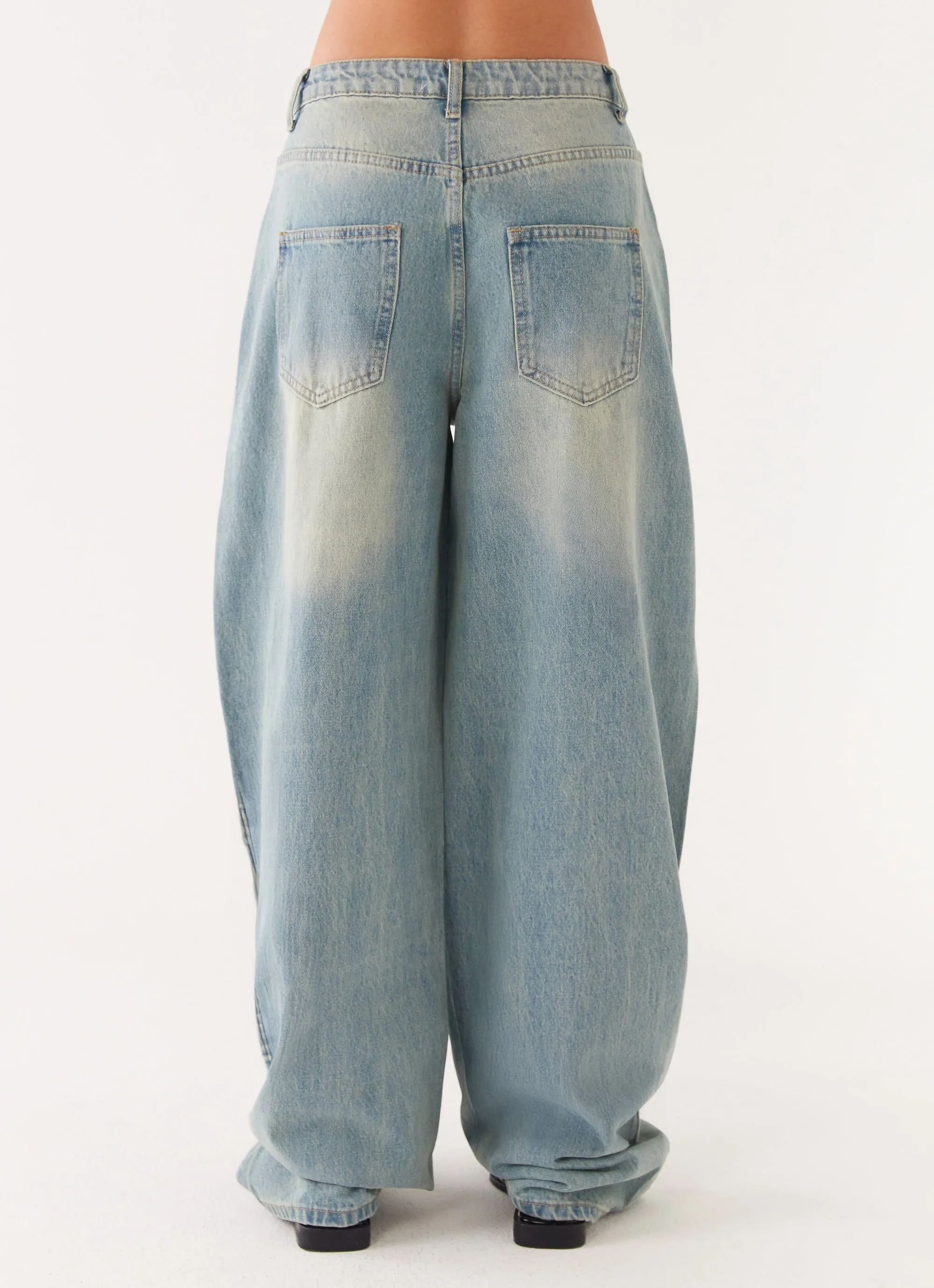 Maxwell Baggy Jeans - Washed Blue