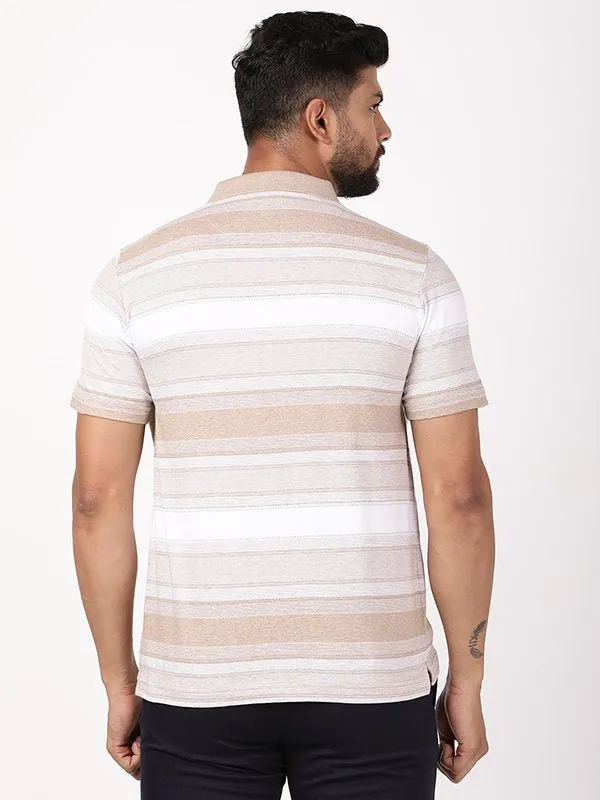 Men Striped Polo T-Shirt