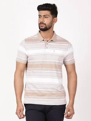 Men Striped Polo T-Shirt