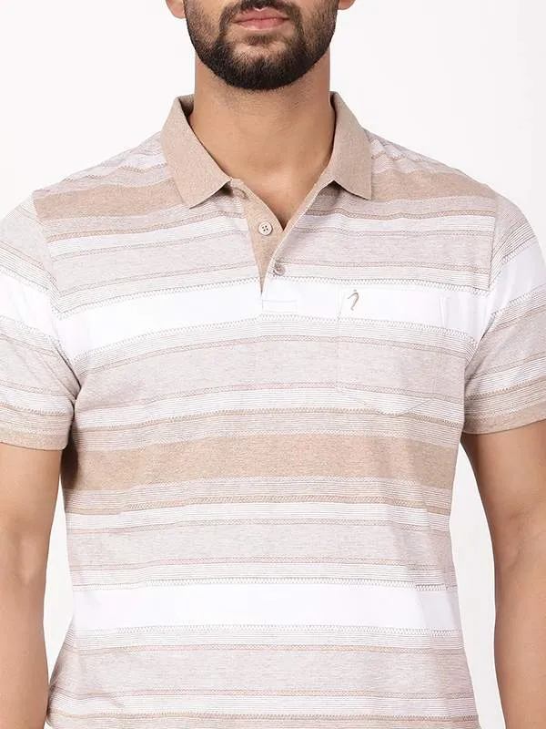 Men Striped Polo T-Shirt