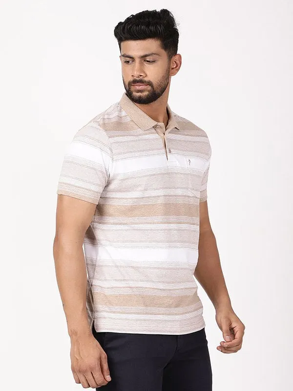 Men Striped Polo T-Shirt
