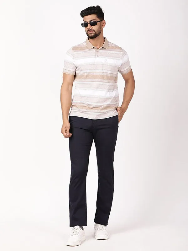 Men Striped Polo T-Shirt