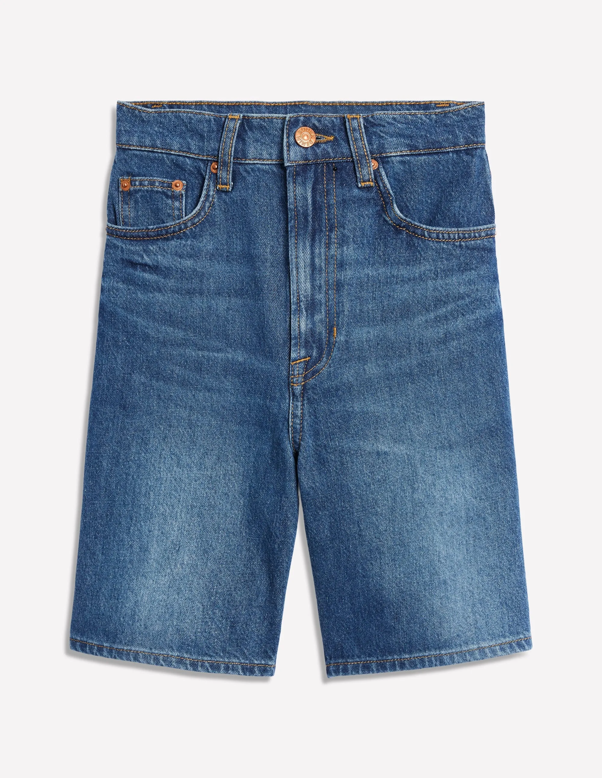Mid Thigh Denim Shorts-Mid Vintage