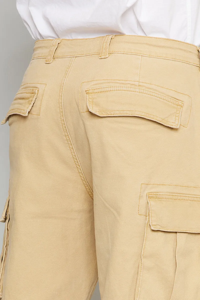 Nelson Camel Relaxed Cargo Pants - Men