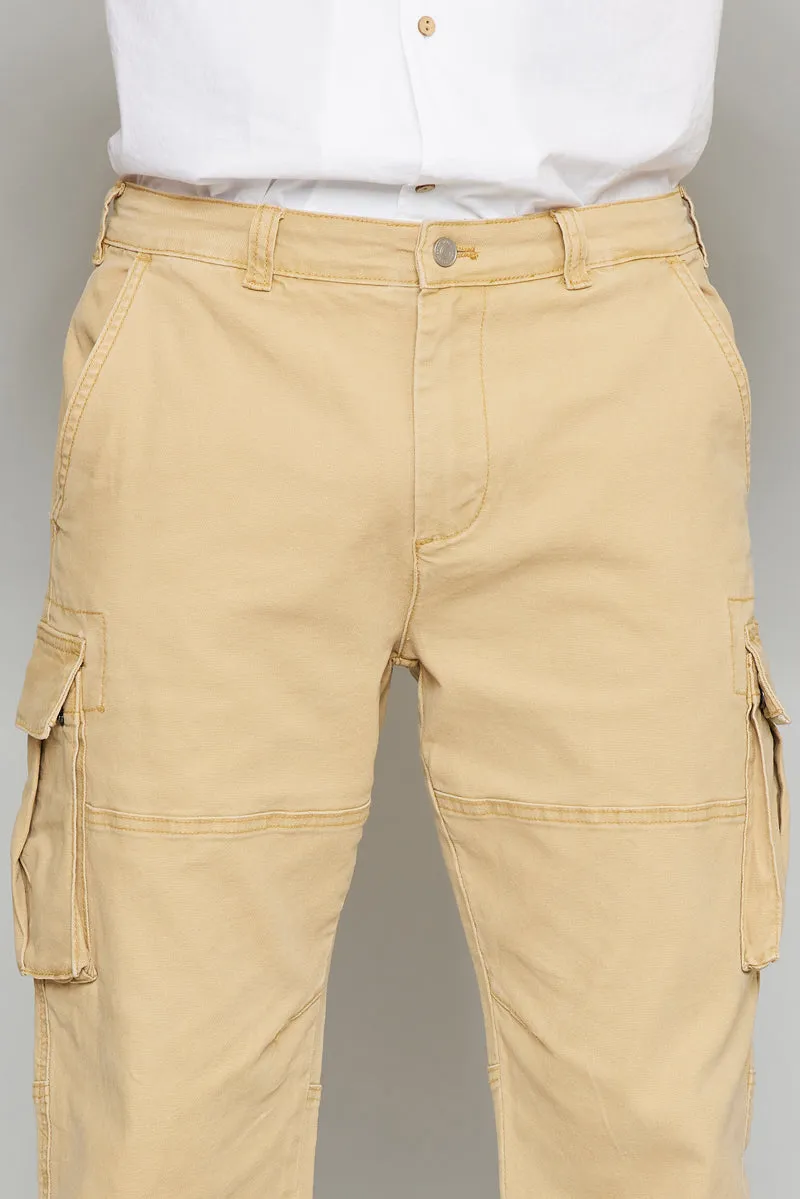 Nelson Camel Relaxed Cargo Pants - Men