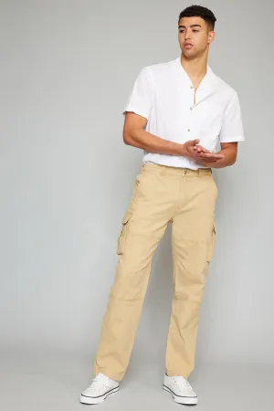 Nelson Camel Relaxed Cargo Pants - Men
