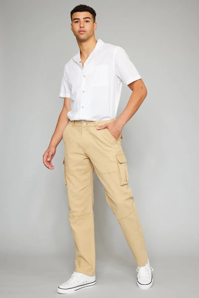 Nelson Camel Relaxed Cargo Pants - Men