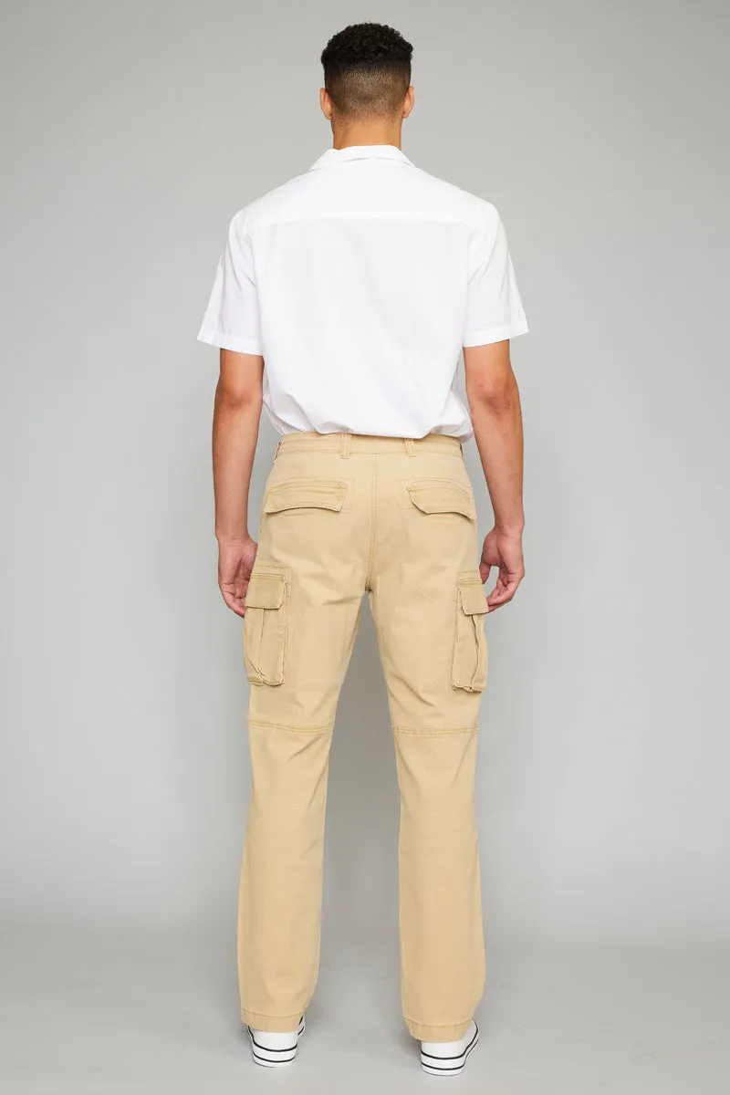 Nelson Camel Relaxed Cargo Pants - Men