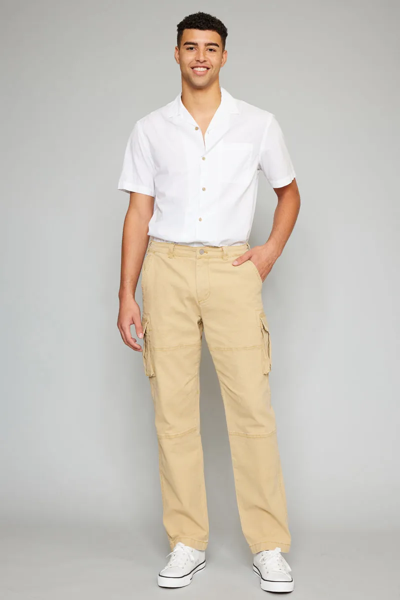 Nelson Camel Relaxed Cargo Pants - Men