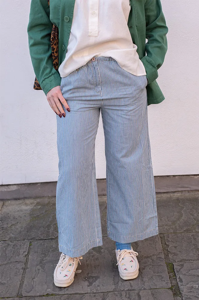 Nice Things Light Blue Stripe Trousers