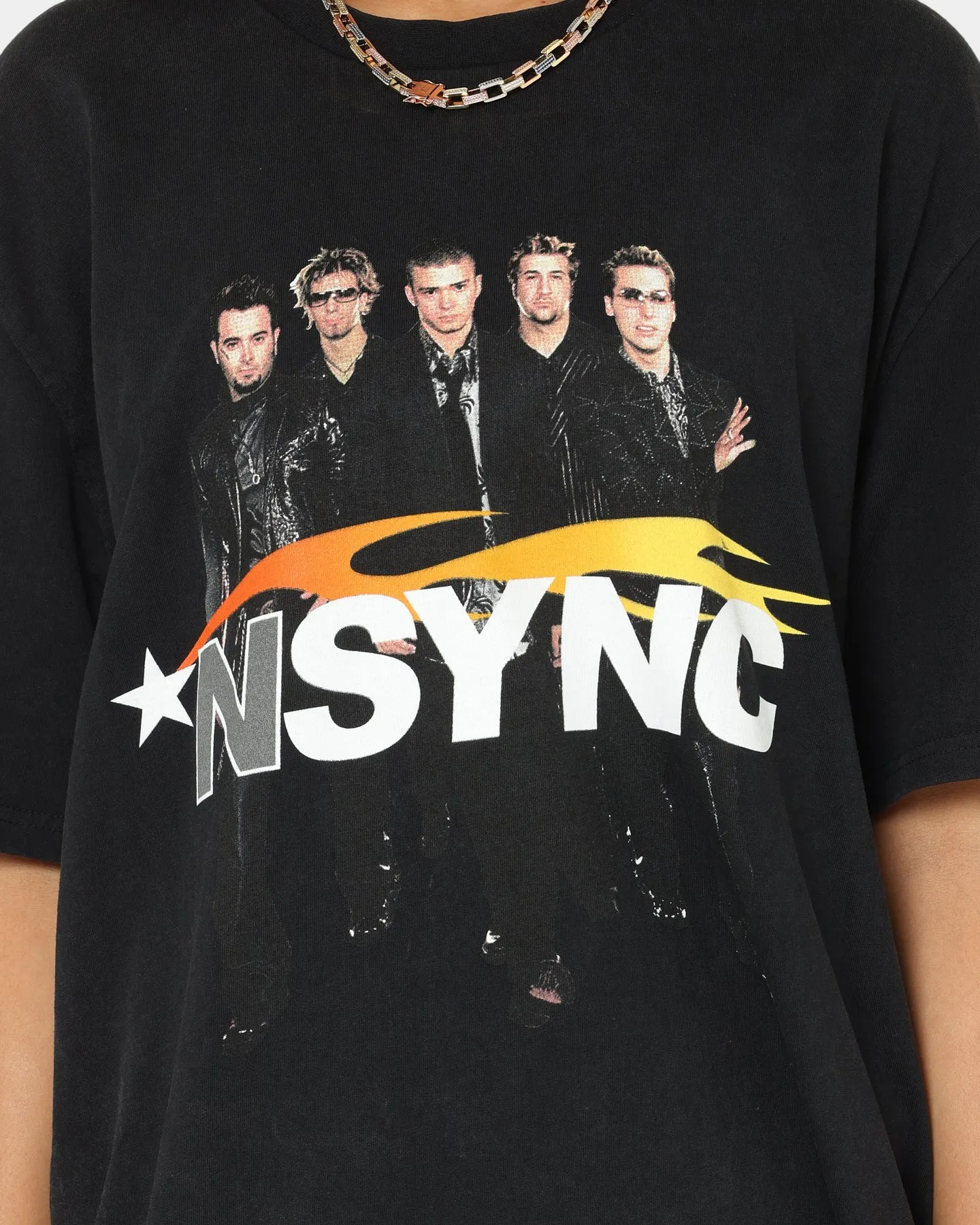 NSYNC Celebrity Photo T-Shirt Washed Black