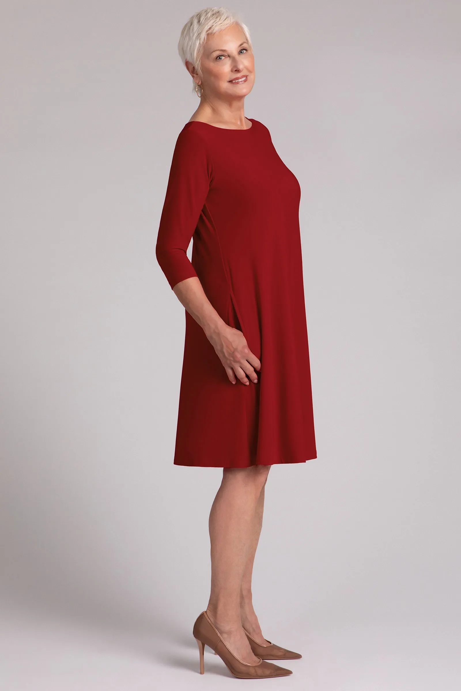 Nu Trapeze Dress | Red