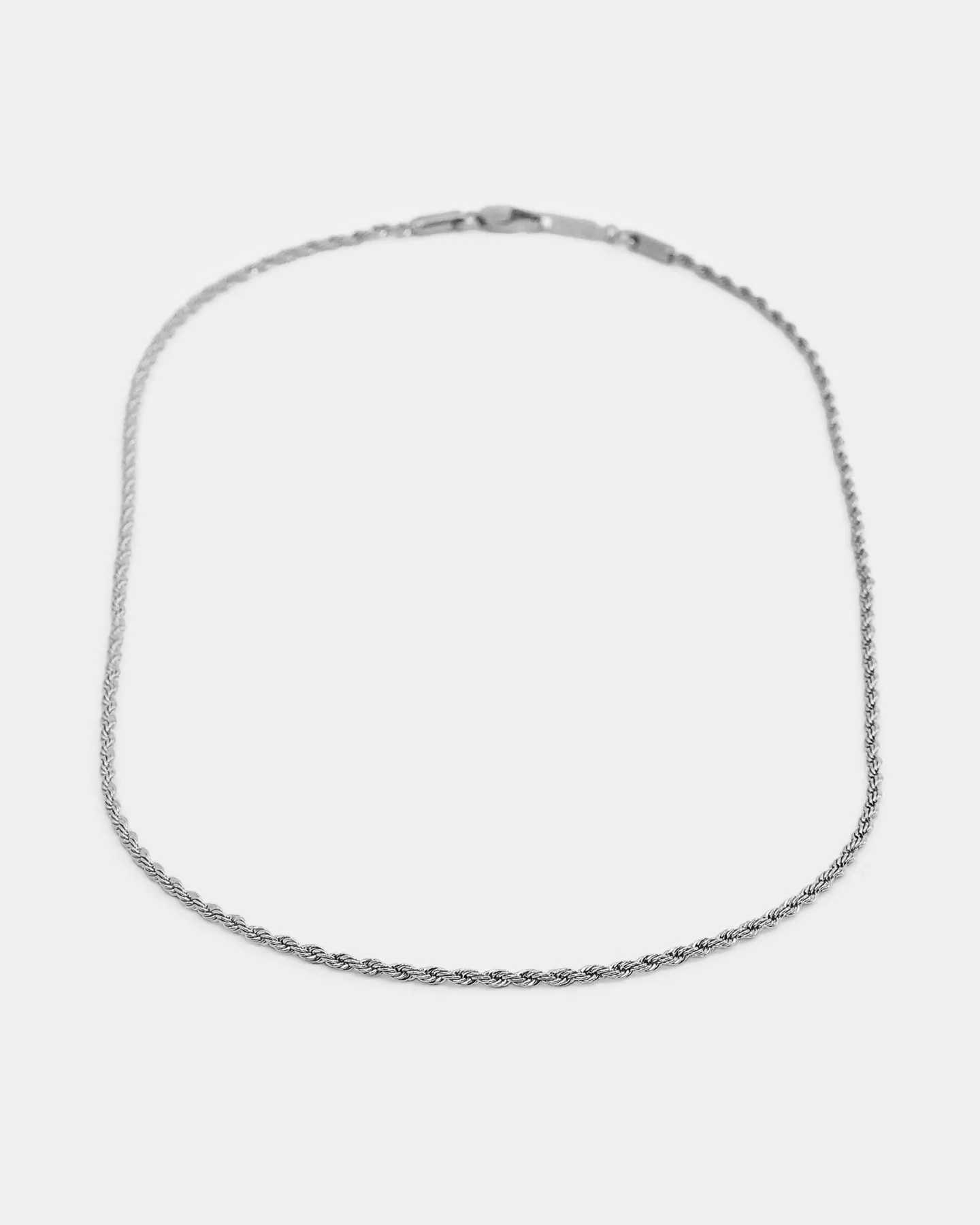 NXS 2mm Rope Necklace White Gold