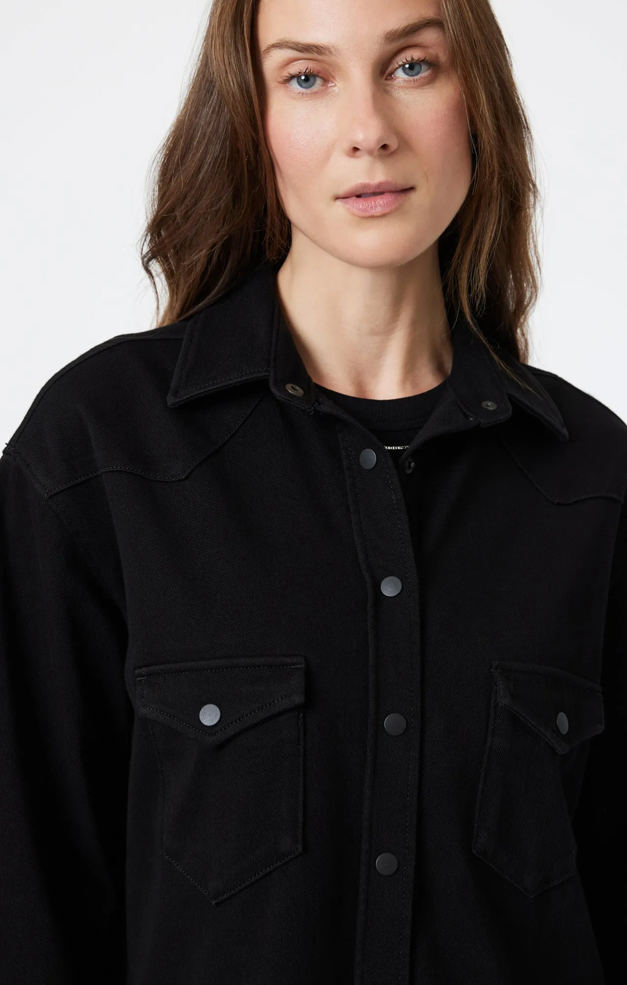 PATRICIA DENIM SHIRT IN SMOKE MOVE