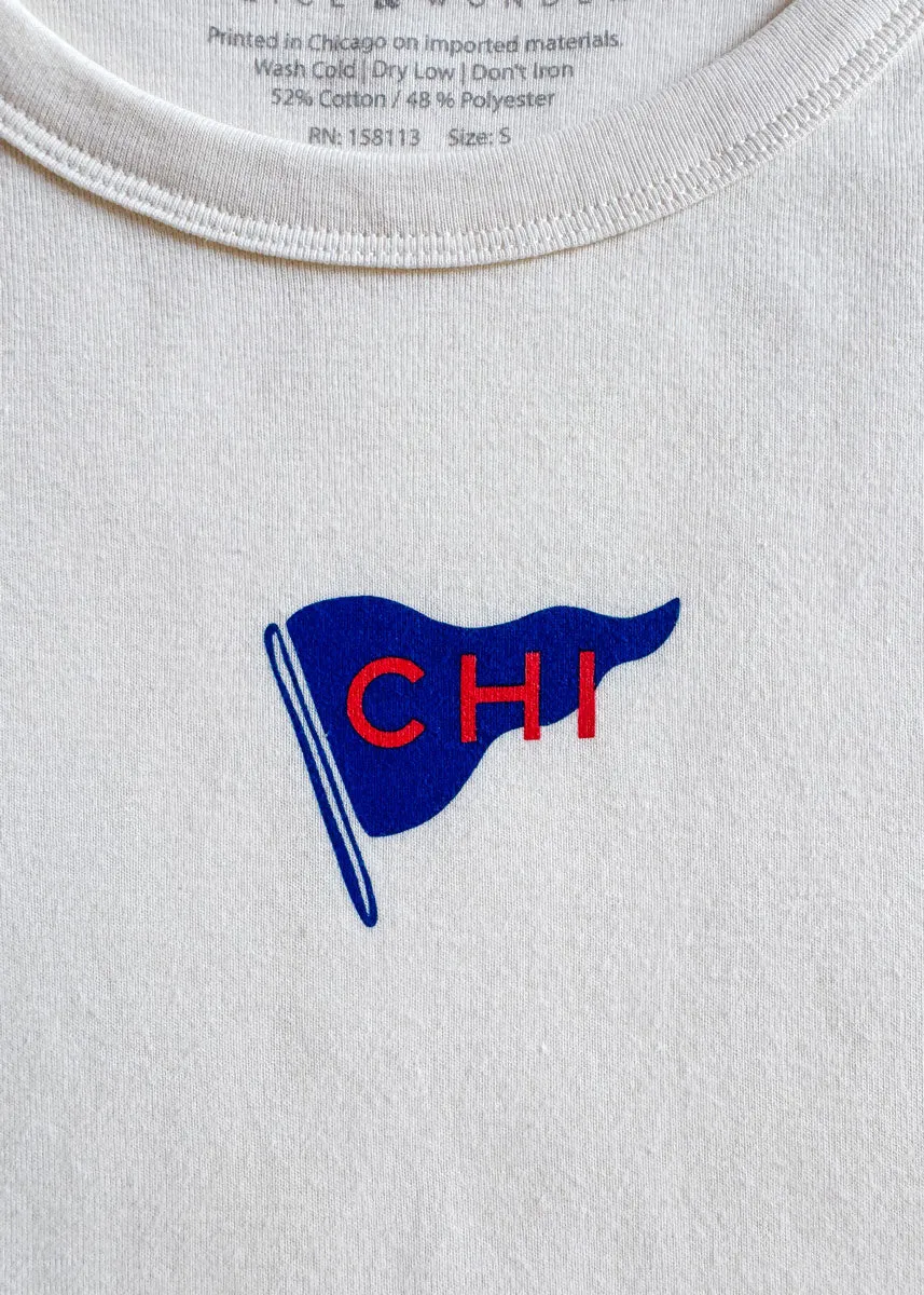 Pennant Icon Baby Tee - Ivory