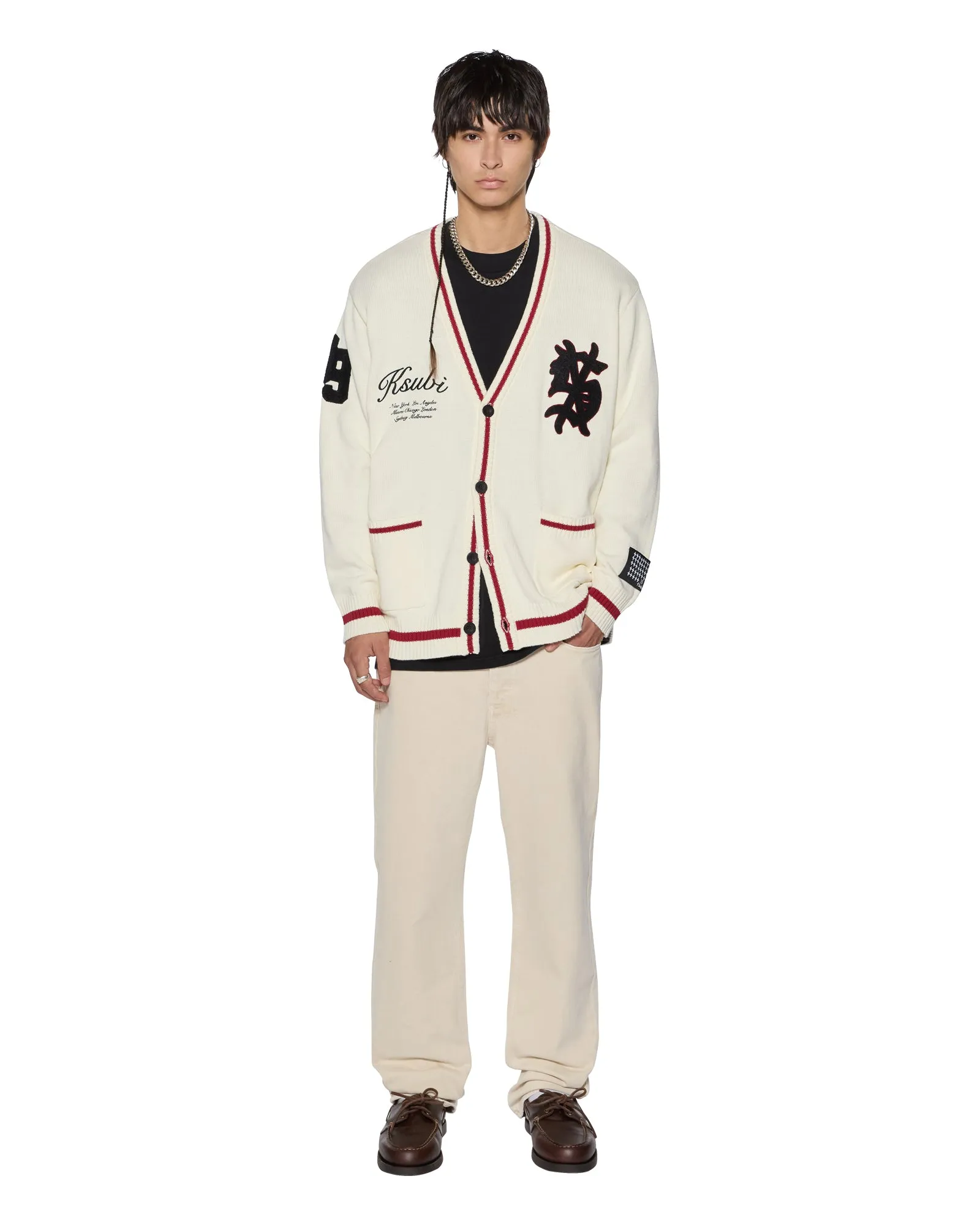 PLAYOFF CARDIGAN ECRU