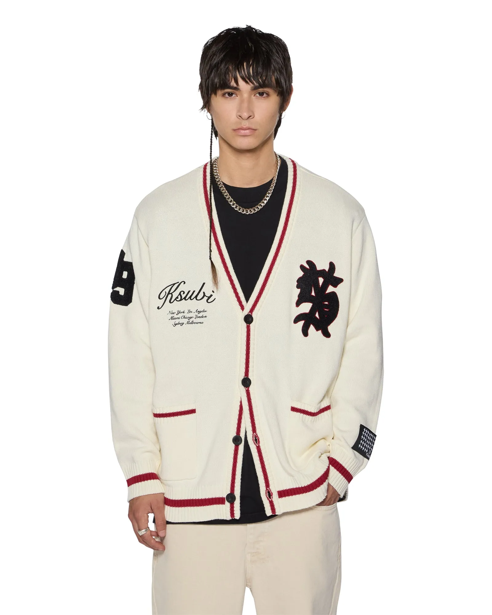 PLAYOFF CARDIGAN ECRU