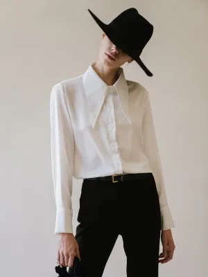 Point Collar White Shirt (Final Sale)