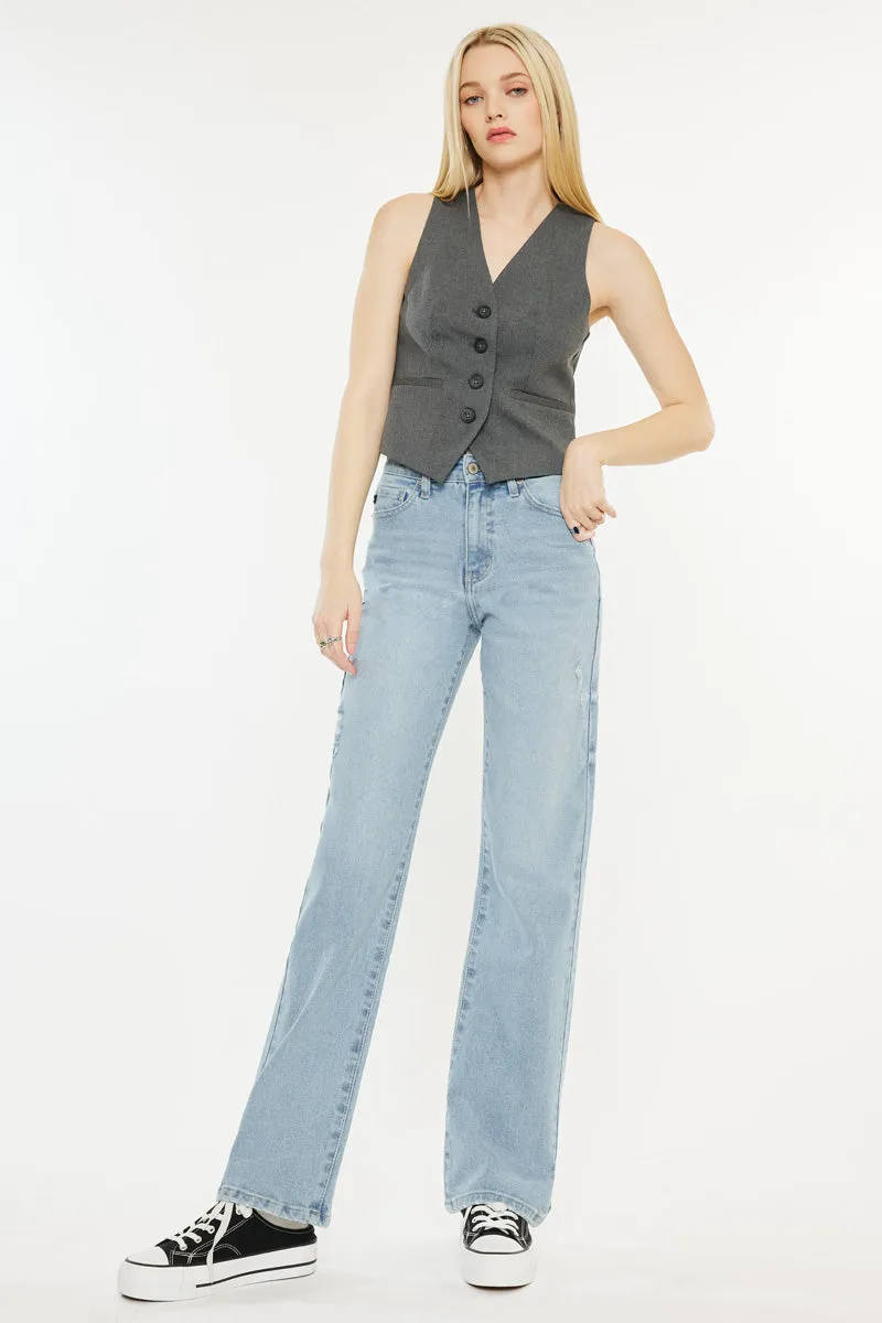 Princess High Rise True Straight Leg  Jeans