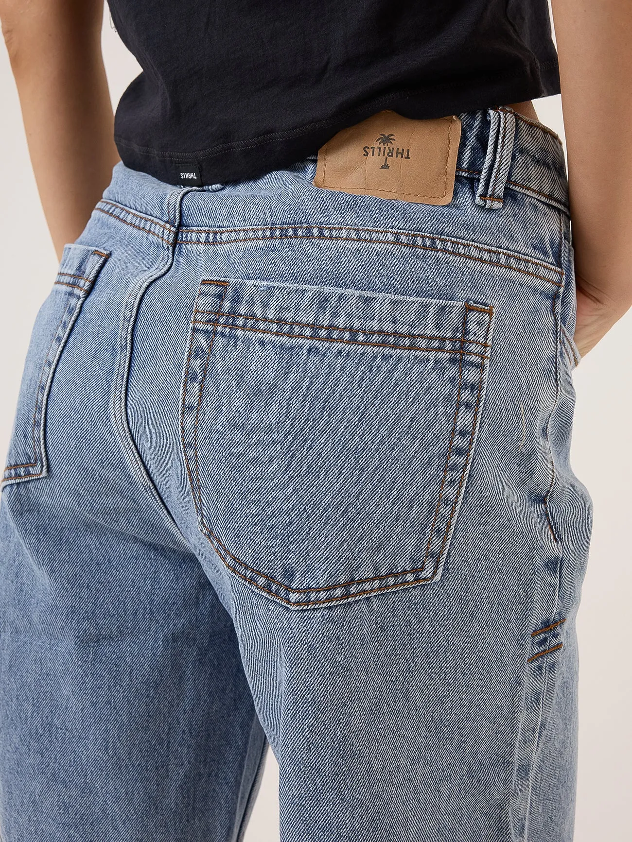 Reagan Slouch Short - Vintage Stone Blue