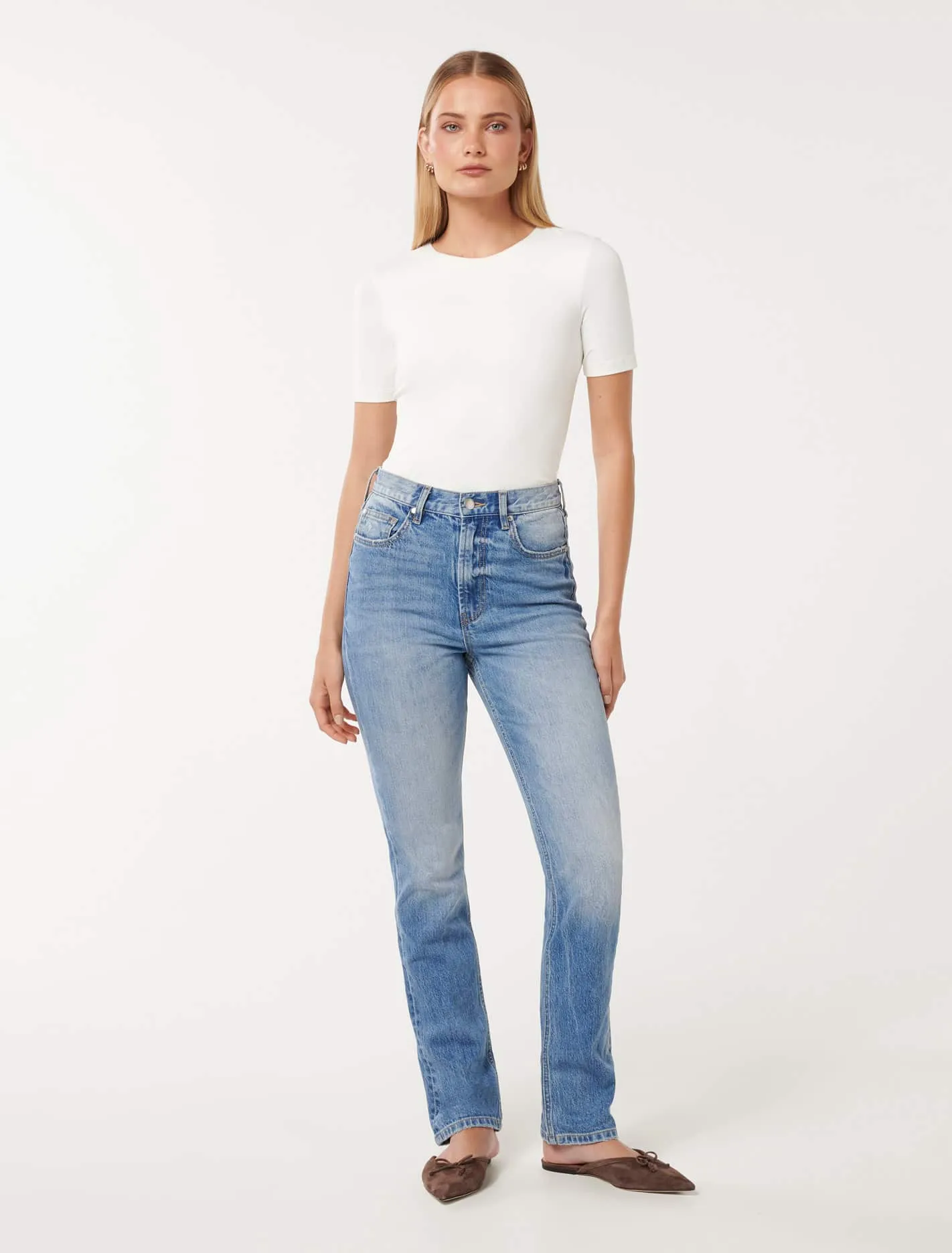 Rebecca High Rise Straight Jeans