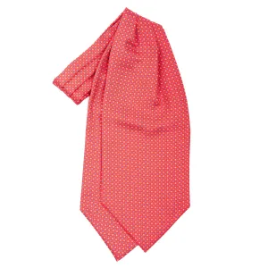 RED SILK ASCOT TIE