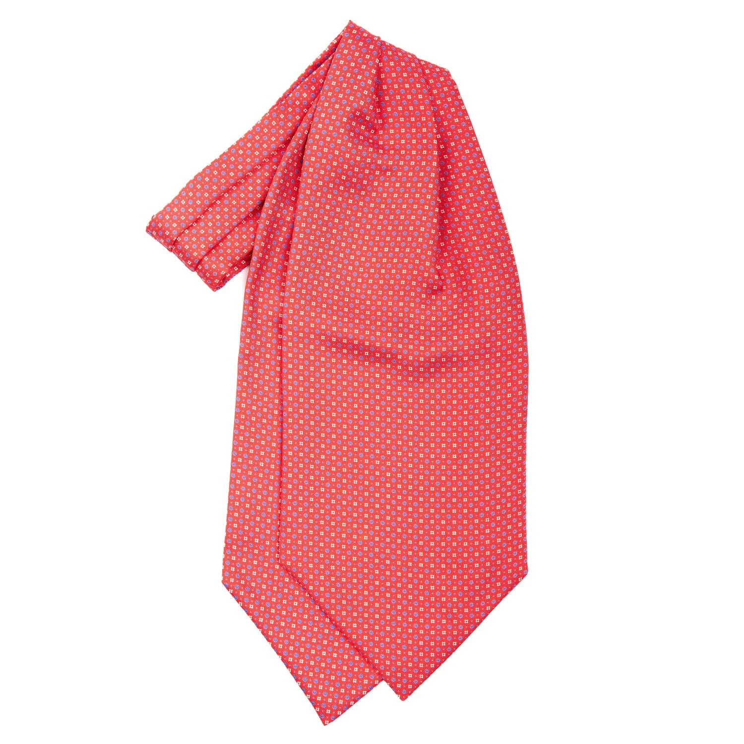 RED SILK ASCOT TIE