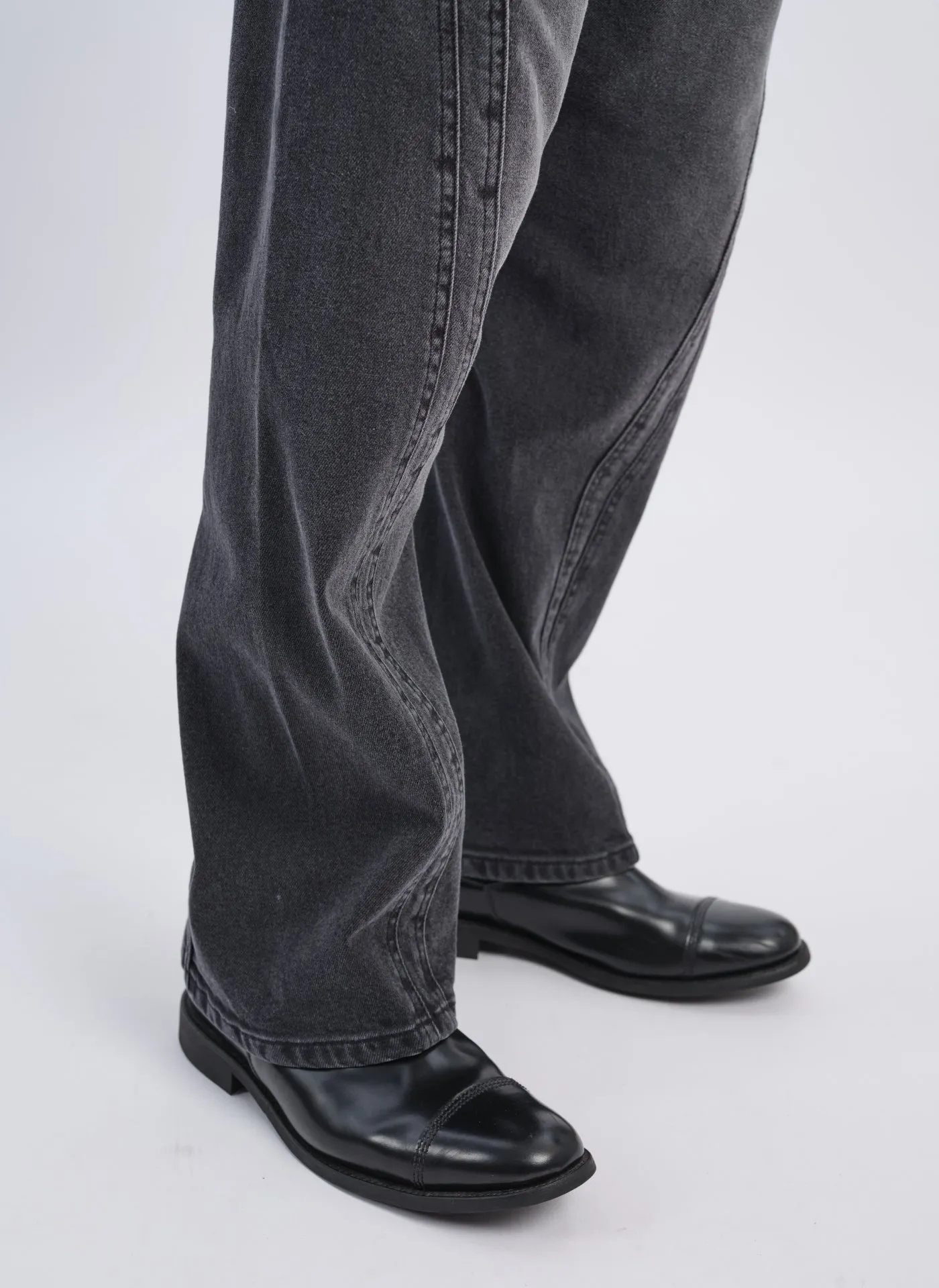 Rinse Wash Cotton Lycra Z-Twill Curved Slim Jeans